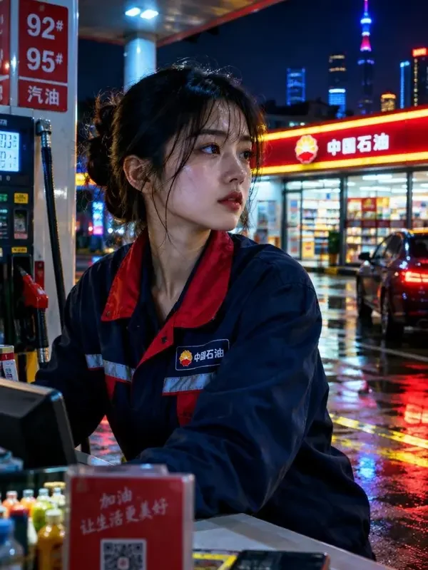 加油站的夜班女孩 封面